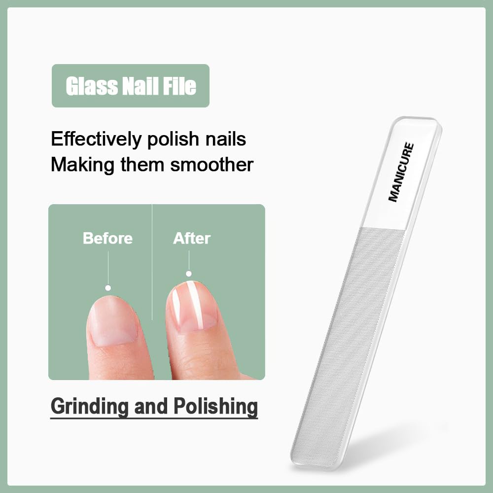 Manicure Set Professional Nail Clipper Kit - 16 Pieces Stainless Steel Pedicure Kit Nail Care Tools Grooming Kit with Luxurious Portable Travel Leather Case for Men Women Gift (Green) - Image 5