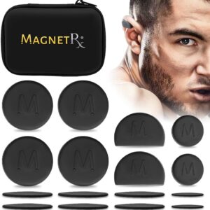 MagnetRX® Cauliflower Ear Magnets – 8 Multi-Size Magnets & Spacers Included with Case – Compression Ear Magnets for Cauliflower Ear Draining Kit – Treatment & Prevention for BJJ, Wrestling, MMA