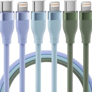 USB C to Lightning Cable [Apple MFi Certified] iPhone Charger Fast Charging 3 Pack 6FT USB-C Power Delivery Charging Cord Compatible with iPhone 14/13/12/11/XS/XR/X/8/iPad and More