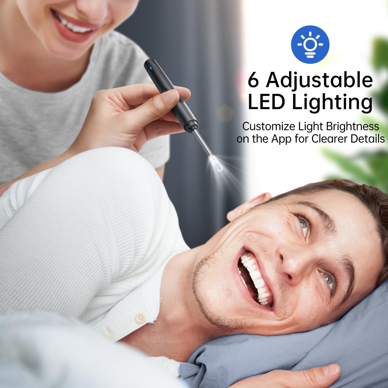 Ear Wax Removal Tool, Ear Cleaner with Camera, 1296P HD Camera and 6 LED Lights, Ear Cleaning kit with 10 Ear Pick Tips, Ear Wax Removal Kit for iOS and Android (Black) - Image 5