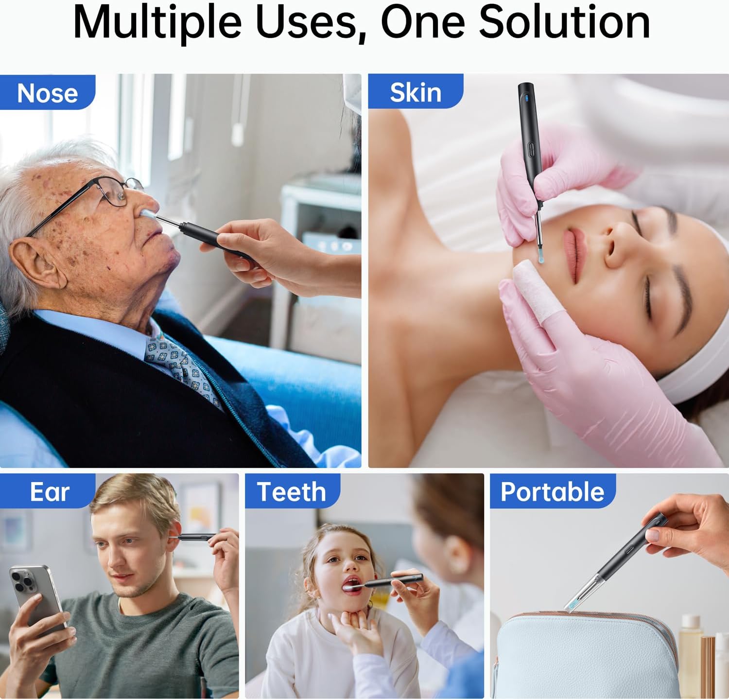 Ear Wax Removal Tool, Ear Cleaner with Camera, 1296P HD Camera and 6 LED Lights, Ear Cleaning kit with 10 Ear Pick Tips, Ear Wax Removal Kit for iOS and Android (Black) - Image 8