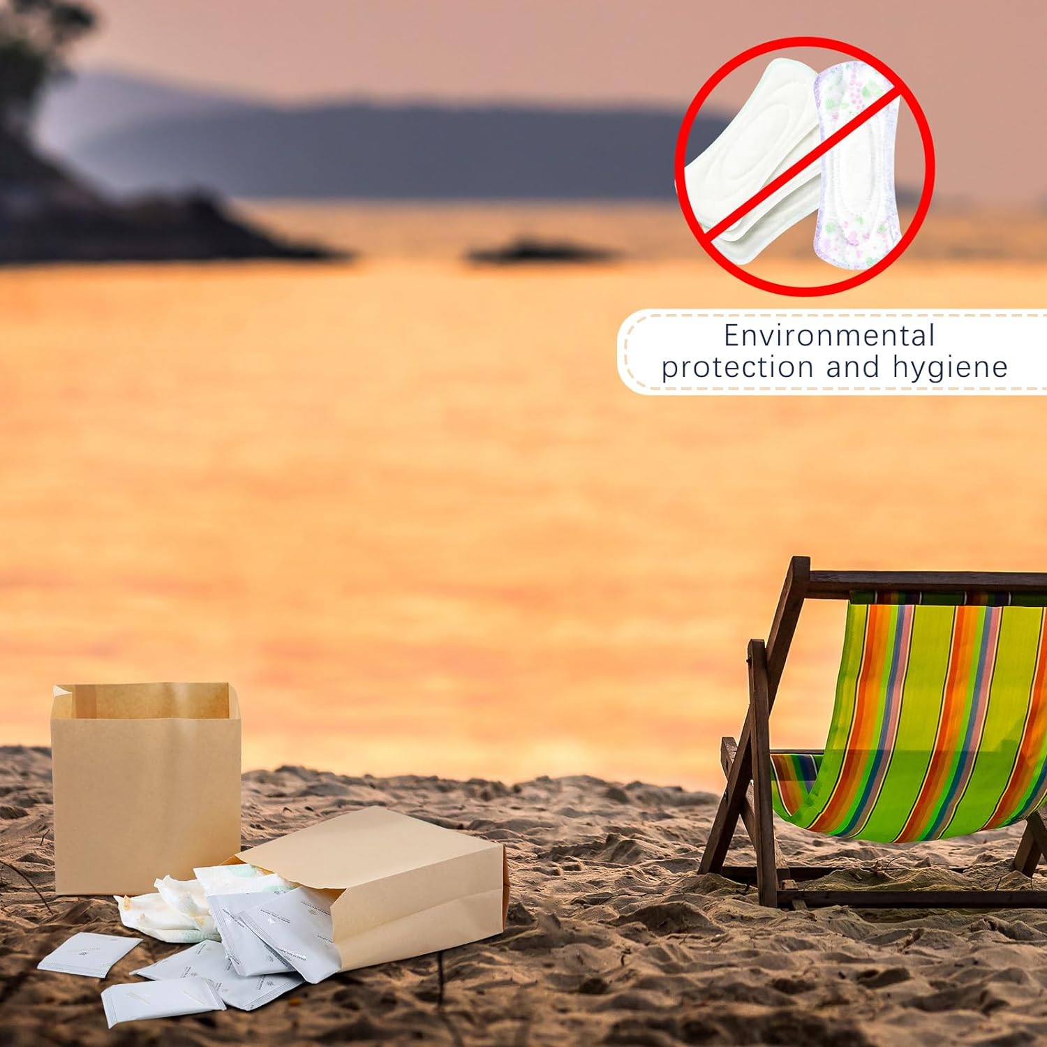 500 Pcs Waxed Sanitary Napkin Disposal Bags 7.5'' x 10'' x 3.5'' Kraft Feminine Hygiene Liner Bag Paper Bags for Commercial Business Personal Restroom Bathroom Janitorial Dispenser - Image 5