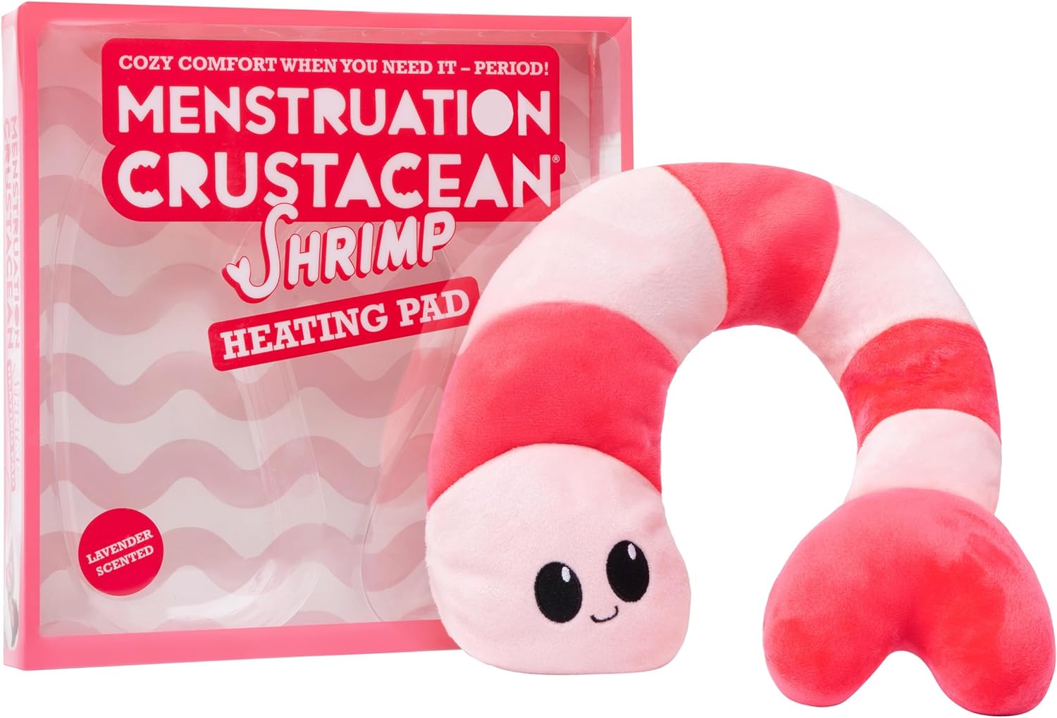 Menstruation Crustacean Shrimp: Lavender-Scented Microwaveable Heating Pad