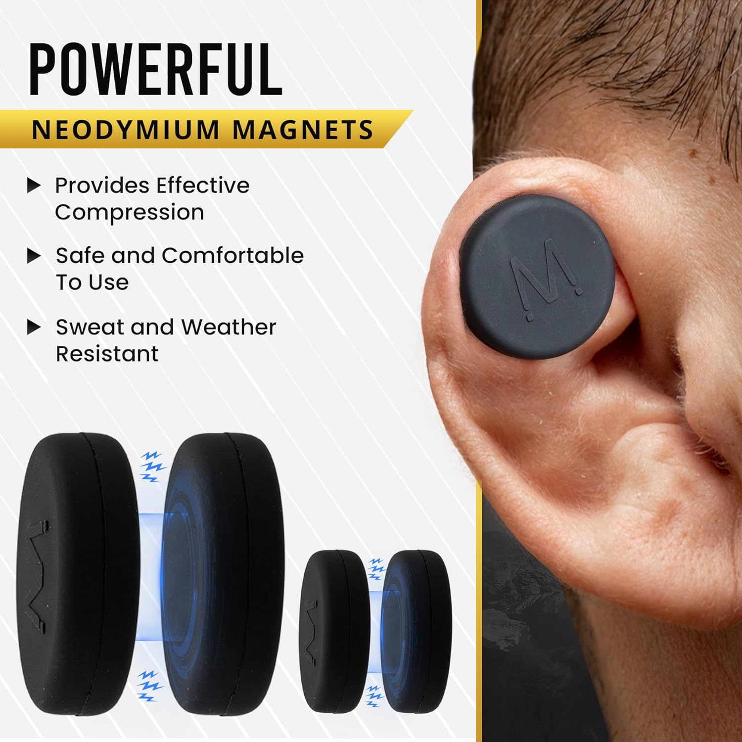 MagnetRX® Cauliflower Ear Magnets – 8 Multi-Size Magnets & Spacers Included with Case – Compression Ear Magnets for Cauliflower Ear Draining Kit – Treatment & Prevention for BJJ, Wrestling, MMA - Image 6