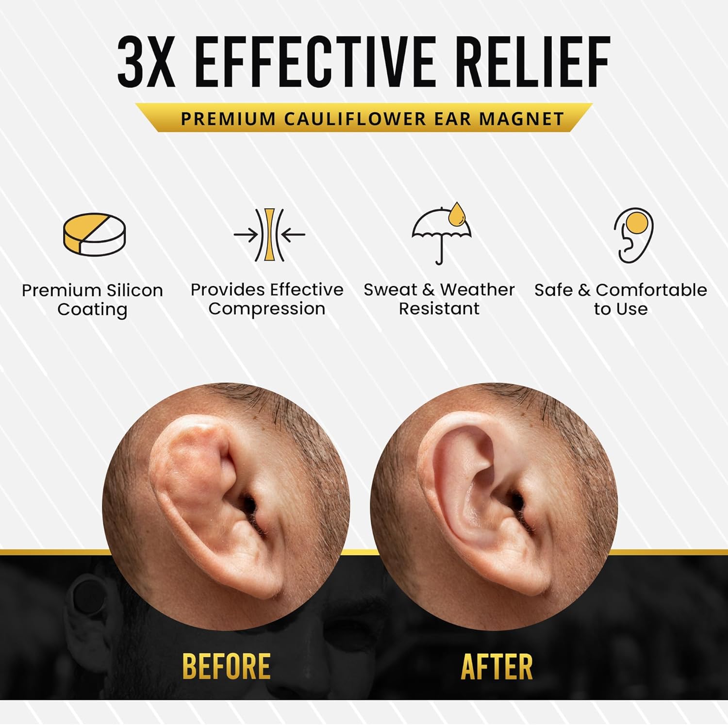 MagnetRX® Cauliflower Ear Magnets – 8 Multi-Size Magnets & Spacers Included with Case – Compression Ear Magnets for Cauliflower Ear Draining Kit – Treatment & Prevention for BJJ, Wrestling, MMA - Image 7