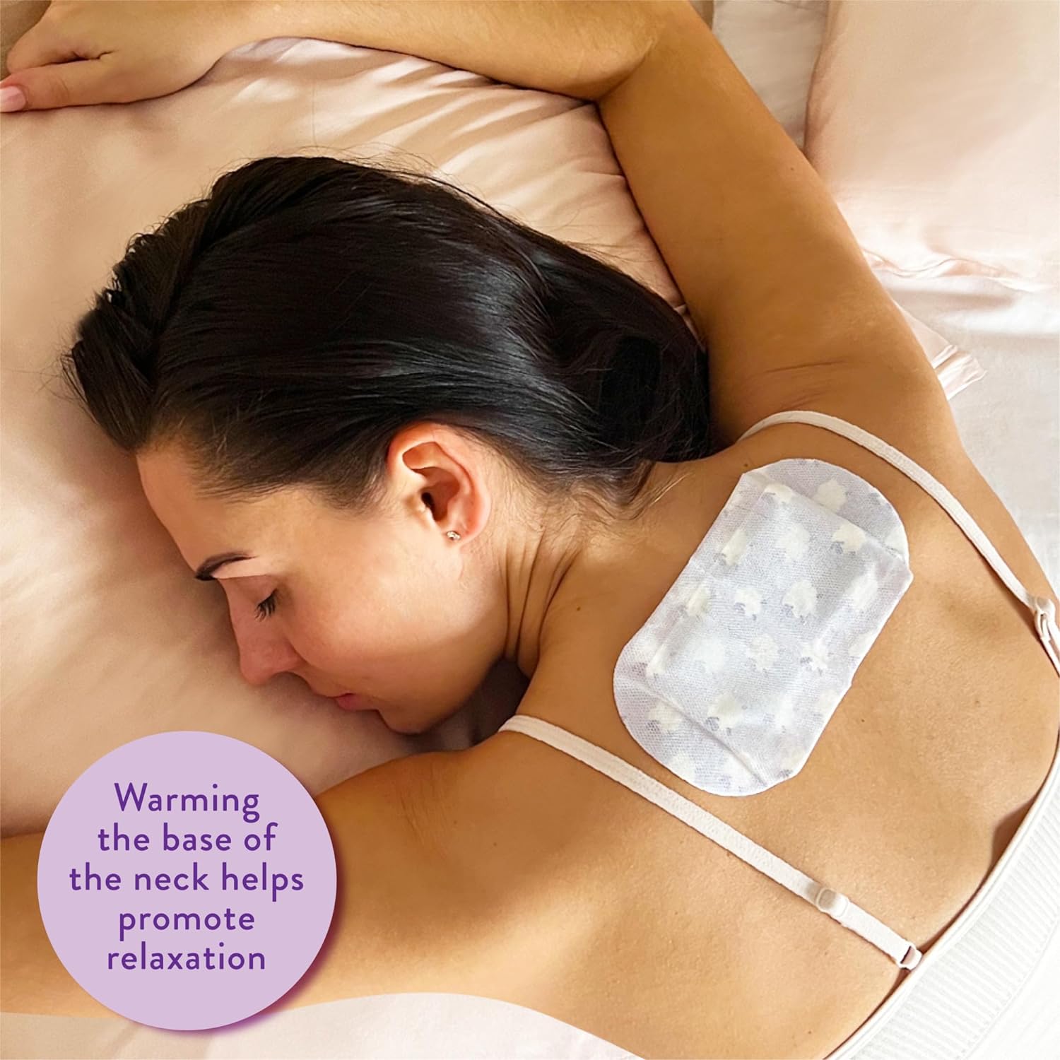 MegRhythm by Kao Gentle Steam Neck Patch, Calming Neck Patch for a Good Night Sleep, Soothe Tension & Lift Away Stress, Lavender, 5 Ct - Image 6
