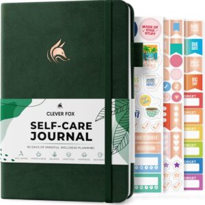 Clever Fox Self-Care Journal – Wellness & Daily Reflection Notebook – Mental Health & Personal Development Journal – Self-Care, Meditation & Mood Journal for Women & Men – A5 Size (Forest Green)