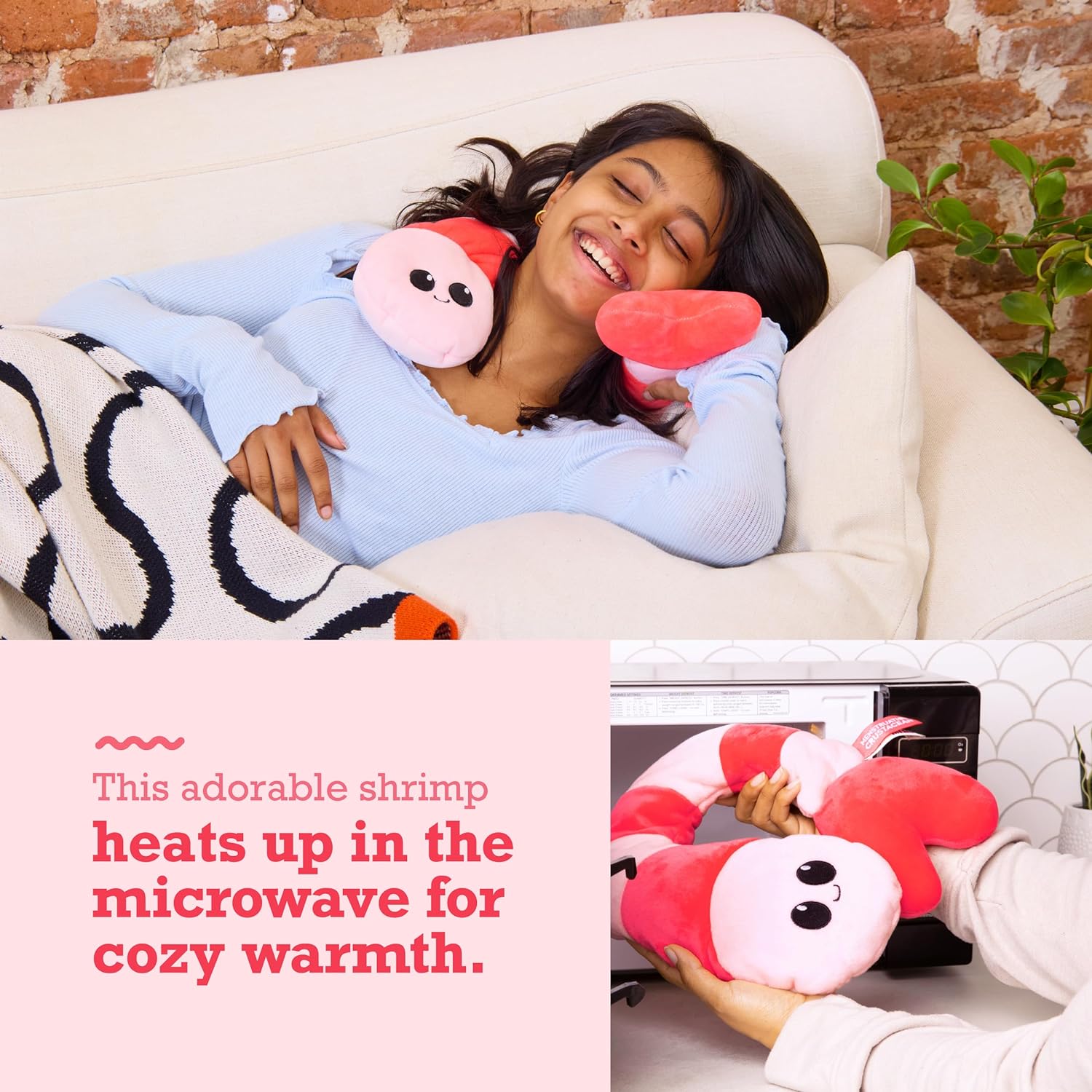 Menstruation Crustacean Shrimp: Lavender-Scented Microwaveable Heating Pad - Image 3