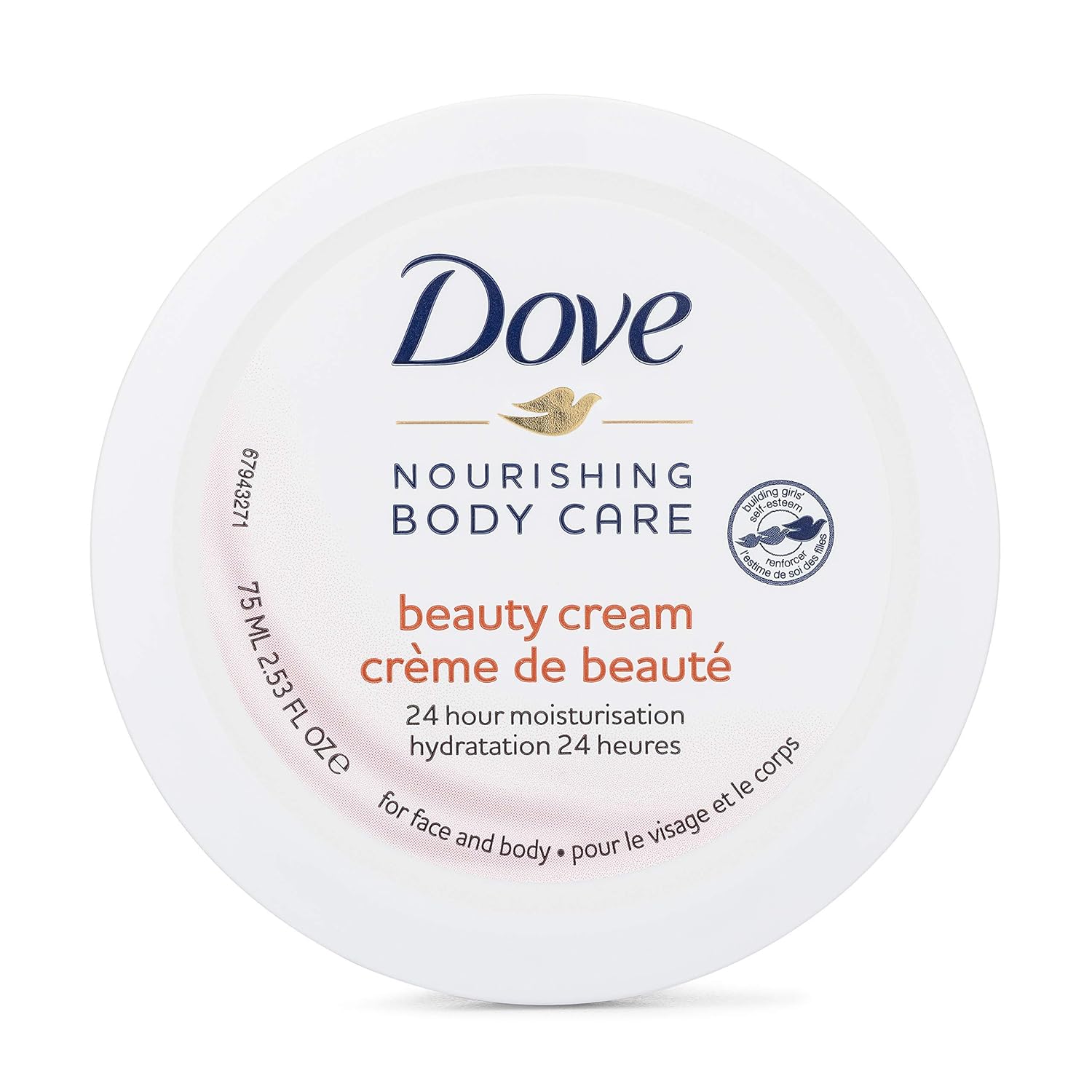 Dove Nourishing Body Care, Face, Hand, and Body Beauty Cream for Normal to Dry Skin Lotion for Women with 24-Hour Moisturization, 4-Pack, 2.53 Oz Each Jar - Image 2
