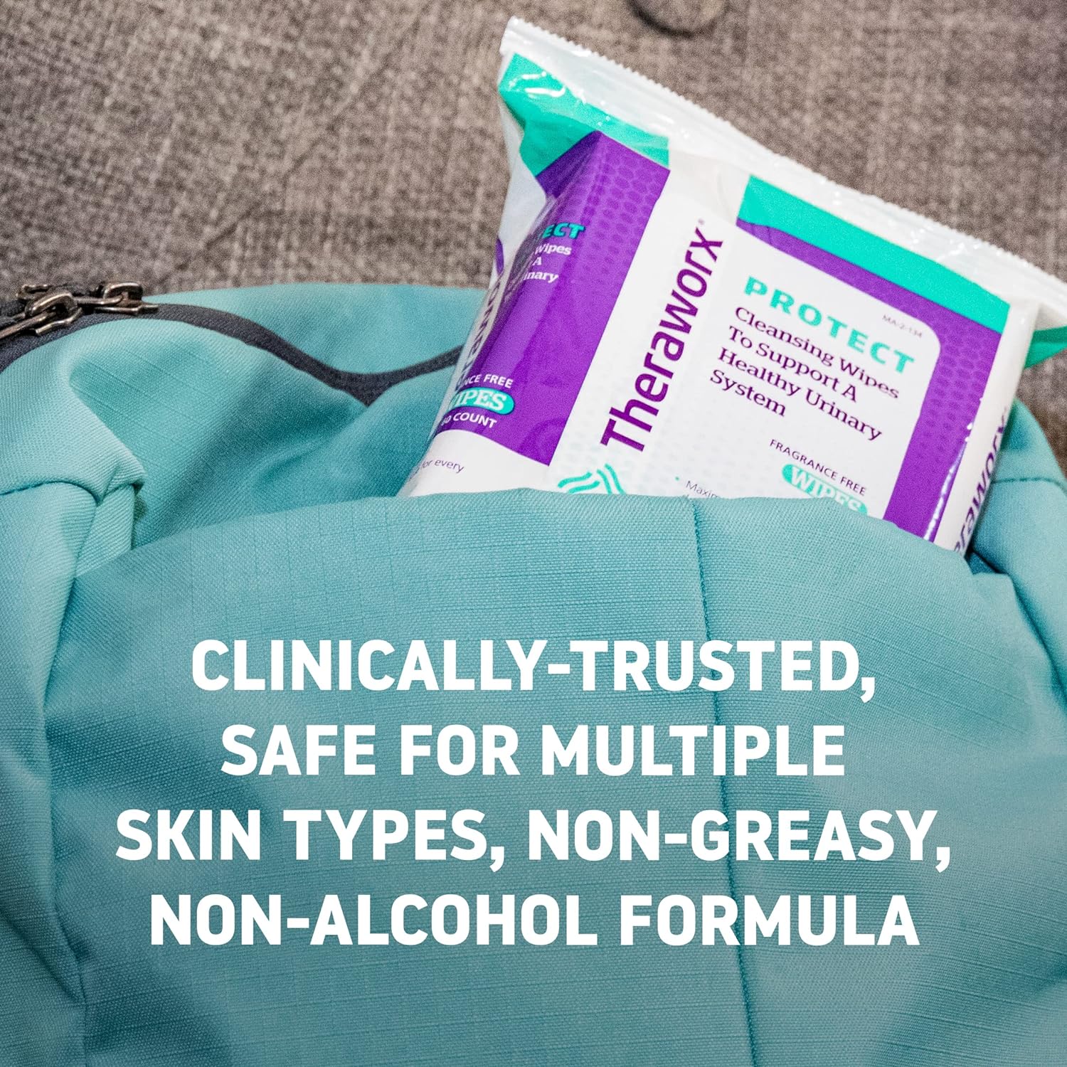 Theraworx Protect 60-Count Wipes for Daily Urinary Health and Hygiene Care - Image 6